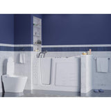 Universal Tubs Step-In 59.6 in. Walk-In Whirlpool Bathtub in White with 1.6 GPF Single Flush Toilet