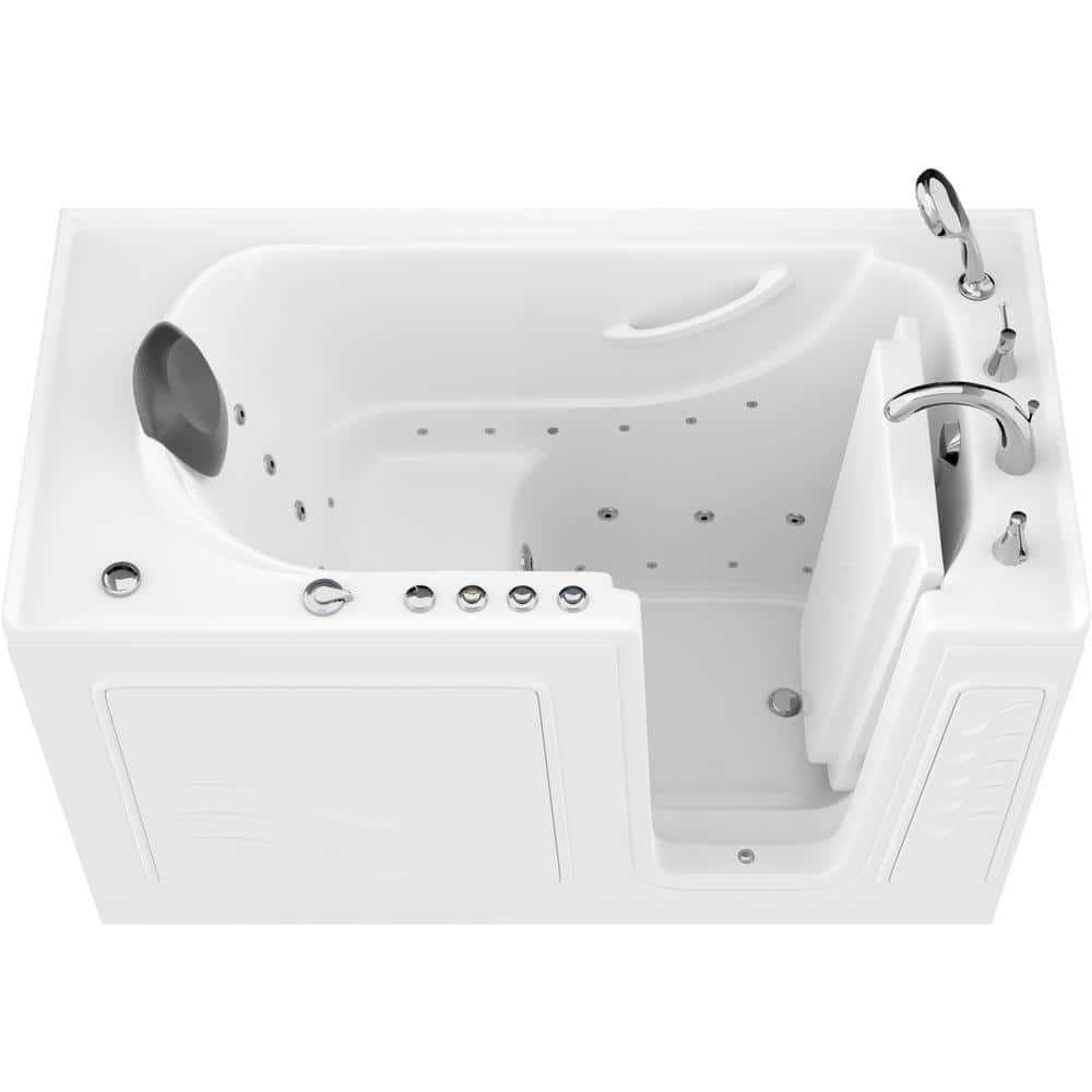 Universal Tubs Safe Premier 59 in. x 30 in. Right-Drain Walk-In Air & Whirlpool Bathtub in White with Fast Fill Faucet