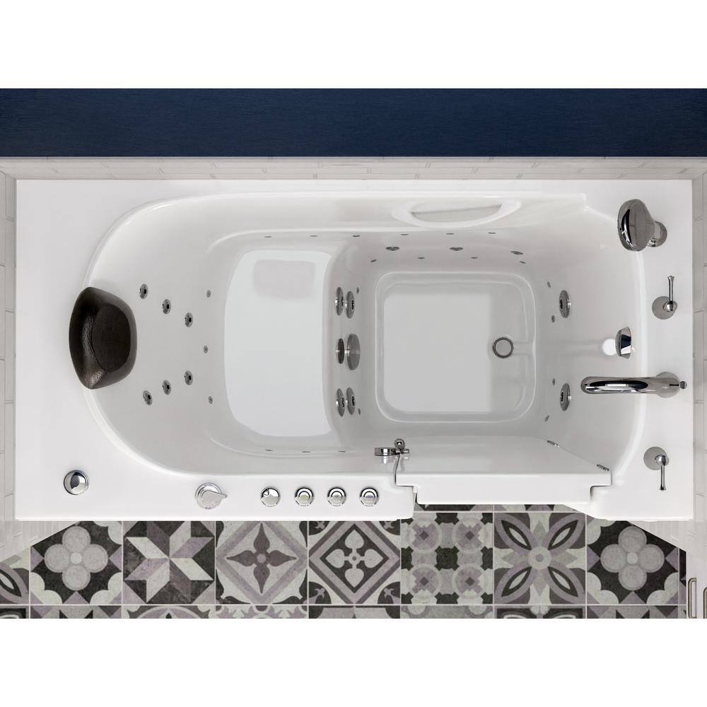 Universal Tubs Safe Premier 59 in. x 30 in. Right-Drain Walk-In Air & Whirlpool Bathtub in White with Fast Fill Faucet