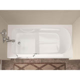 Universal Tubs HD Series 60 in. Left-Drain Step-In Walk-In Soaking Bathtub in White