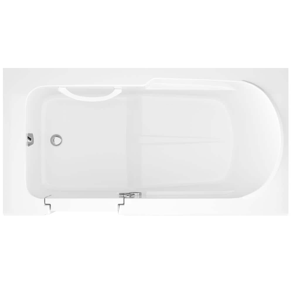 Universal Tubs HD Series 30 in. x 60 in. Left Drain Quick Fill Walk-In Soaking Bathtub in White