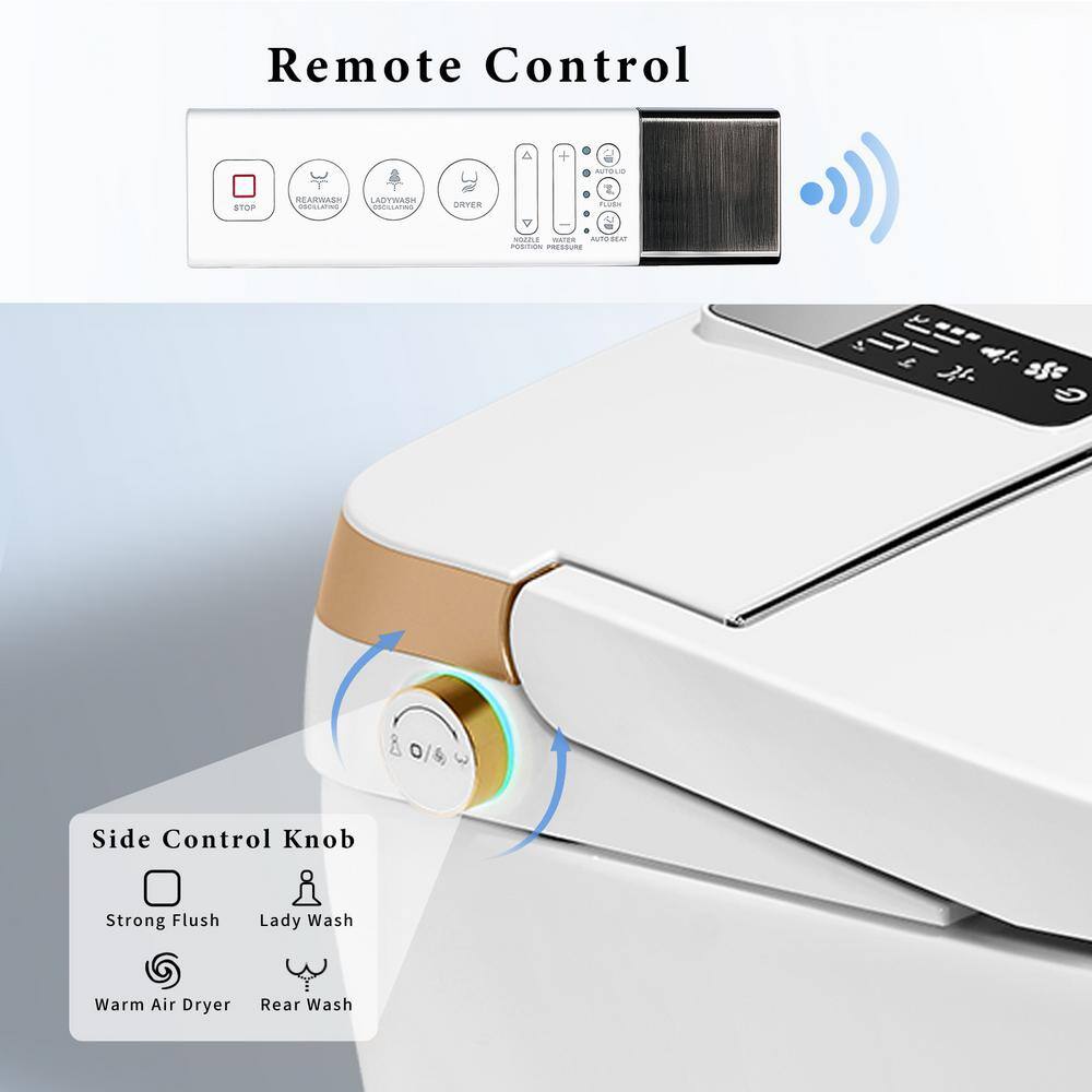 UPIKER 12-in-1 Smart Elongated Bidet Toilet with Heated Seat and Auto Flush