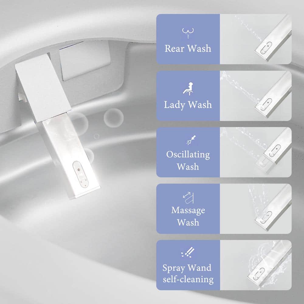 UPIKER 12-in-1 Smart Elongated Bidet Toilet with Heated Seat and Auto Flush