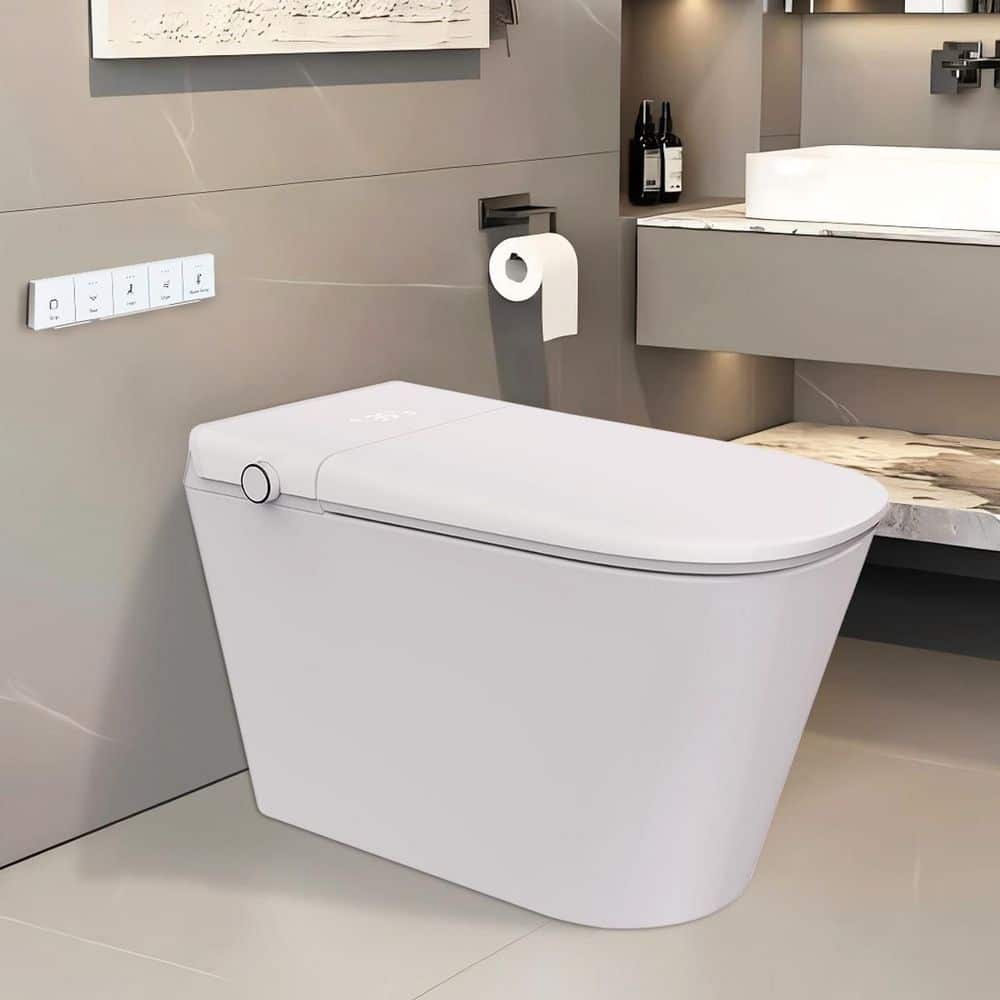 UPIKER 12" 1-piece Smart Elongated Toilet with Heated Seat and Auto Flush