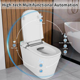 UPIKER 12" 1-piece Smart Elongated Toilet with Heated Seat and Auto Flush