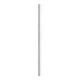 US Door and Fence 2 in. x 2 in. x 4.5 ft. White Metal Fence Post with Post Cap