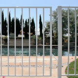 US Door and Fence 2 in. x 2 in. x 4.5 ft. White Metal Fence Post with Post Cap