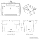 RUGGED TUB 32in. x 22in. Polyprop. White Freestanding Laundry/Utility Sink with 1-Handle Black Pullout Faucet and Installation Kit