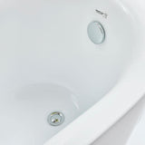 Vanity Art Belfort 71 in. Acrylic Flatbottom Freestanding Bathtub in White