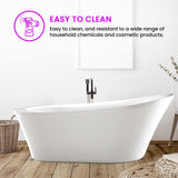 Vanity Art Nimes 70 in. Acrylic Flatbottom Left Bathtub in White