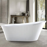 Vanity Art Nimes 70 in. Acrylic Flatbottom Left Bathtub in White