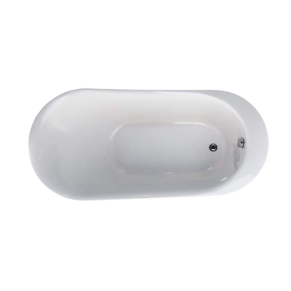 Vanity Art Nimes 70 in. Acrylic Flatbottom Left Bathtub in White