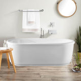 Vanity Art Ajaccio 59 in. Acrylic Flatbottom Bathtub in White
