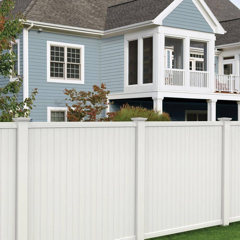 Veranda 5 in. x 5 in. White Vinyl New England Fence Post Cap