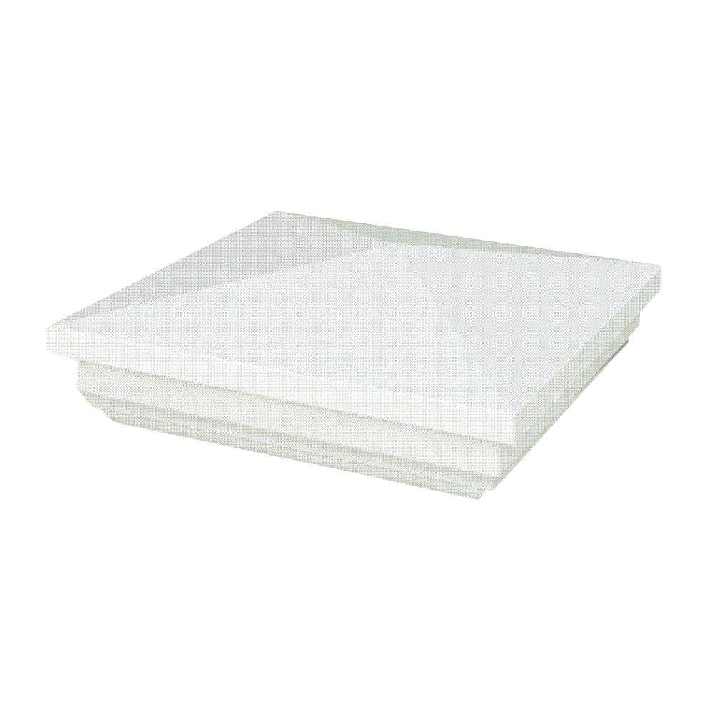 Veranda 5 in. x 5 in. White Vinyl New England Fence Post Cap