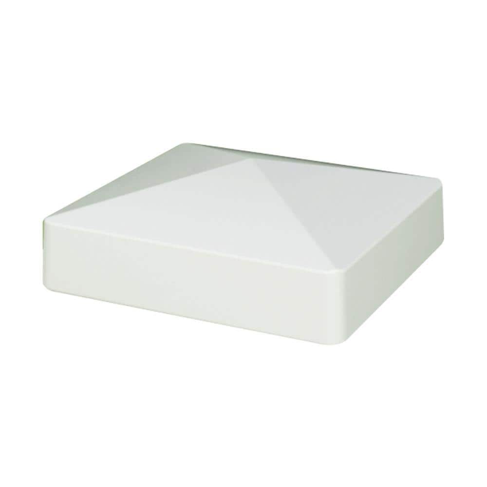 Veranda 5 in. x 5 in. White Vinyl Pyramid Fence Post Cap