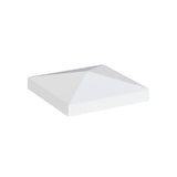 Veranda 4 in. x 4 in. White Pyramid Post Cap with Glue