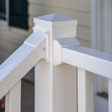 Veranda 4 in. x 4 in. White Pyramid Post Cap with Glue