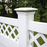 Veranda 4 in. x 4 in. White Vinyl Solar Post Cap