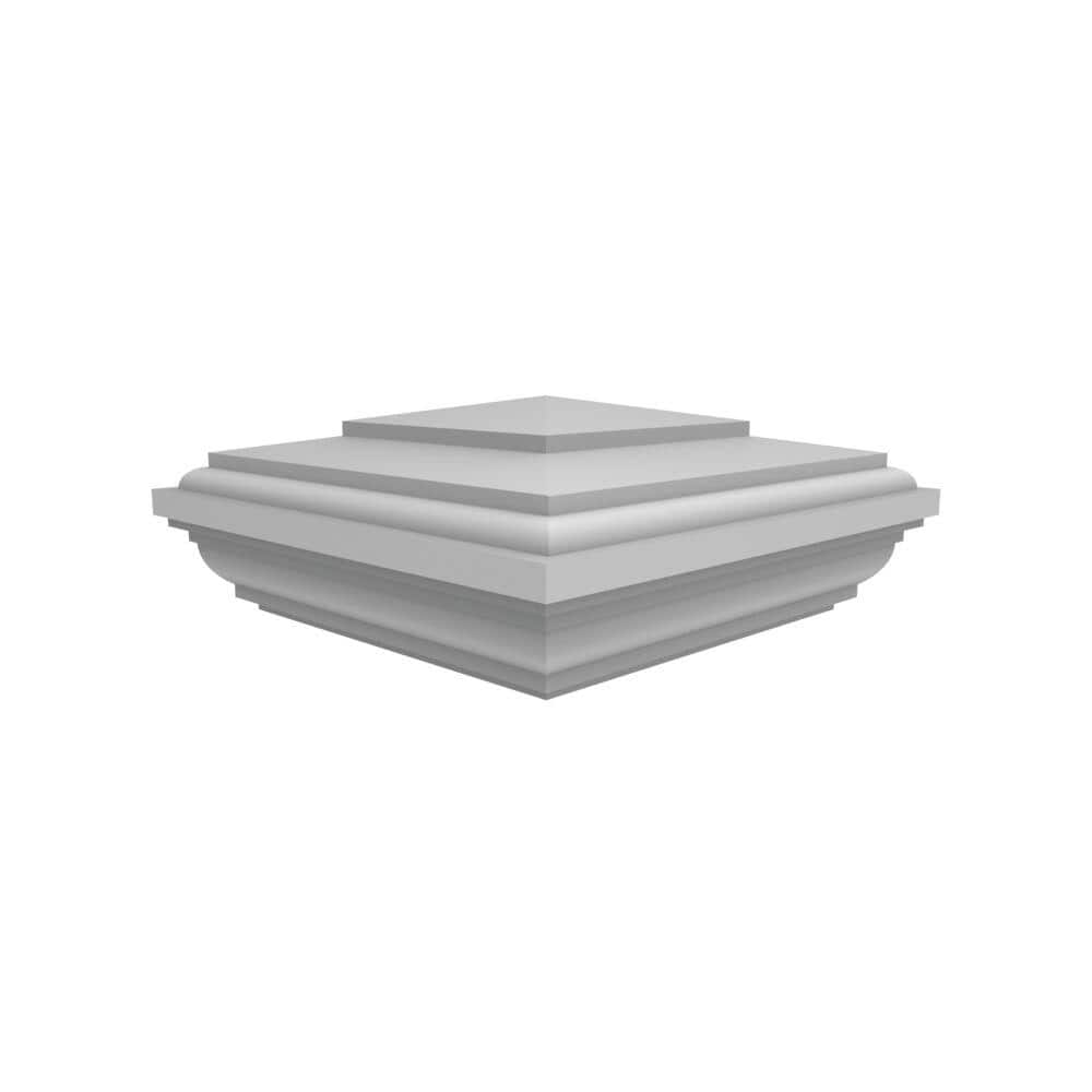 Veranda 4 in. x 4 in. White New England Post Cap with Glue