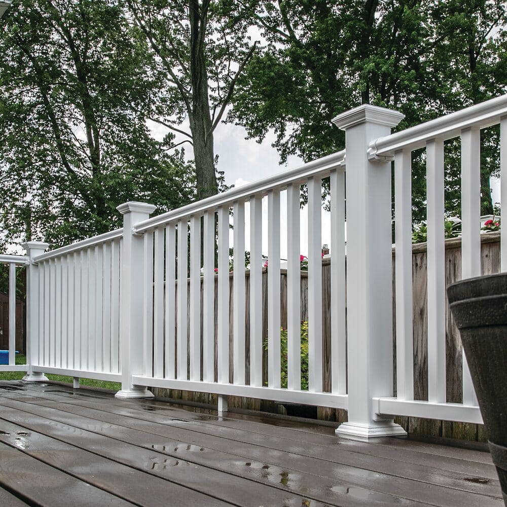 Veranda 4 in. x 4 in. x 100 in. White Traditional Post Jacket