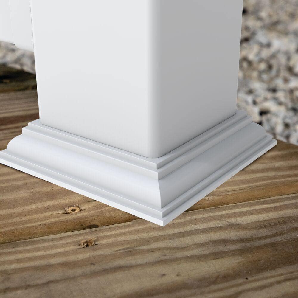 Veranda 4 in. x 4 in. White New England Base Trim