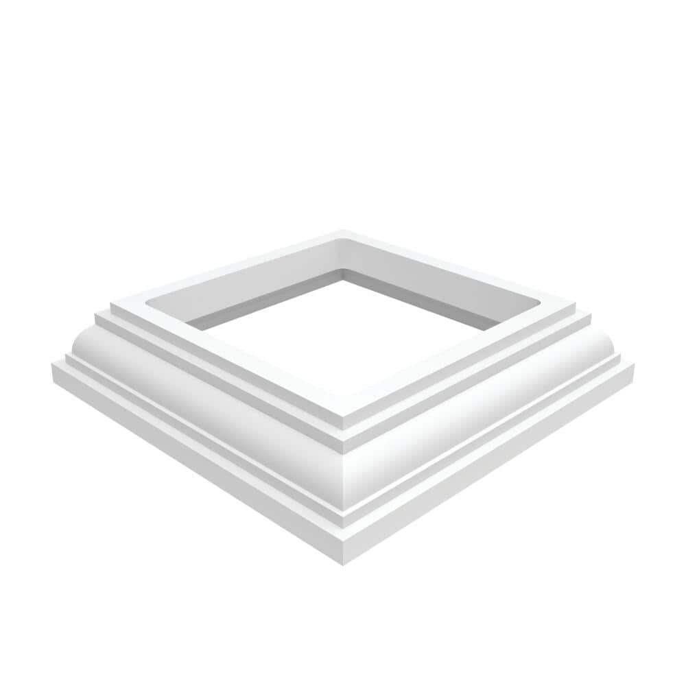 Veranda 4 in. x 4 in. White New England Base Trim