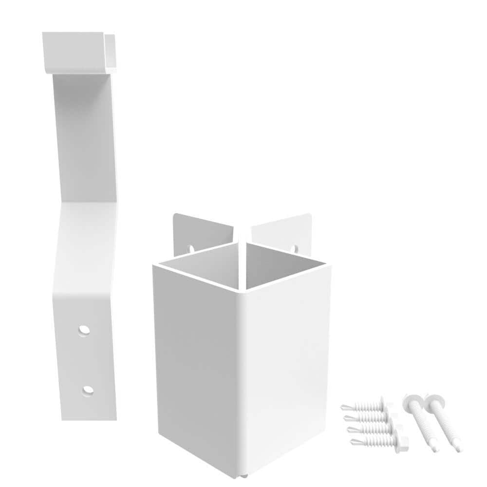 Veranda Aluminum Rail Fascia Mount Ins Corner Bracket W