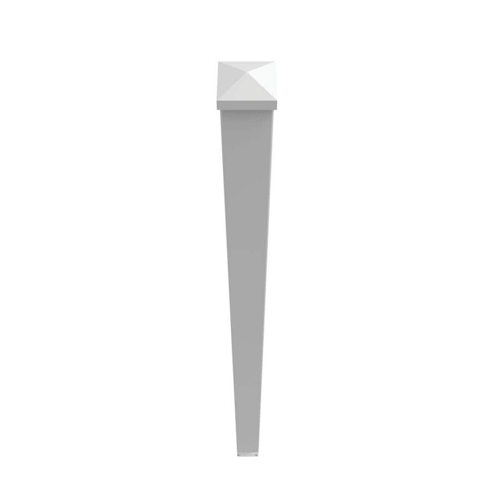 Veranda Aluminum Rail 52 in. HD Blank Fascia Mount Post W