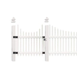 Veranda 4 ft. White Vinyl Chatham Scalloped Top Picket Fence Gate
