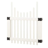 Veranda 4 ft. White Vinyl Chatham Scalloped Top Picket Fence Gate