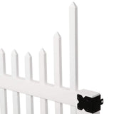 Veranda 4 ft. White Vinyl Chatham Scalloped Top Picket Fence Gate