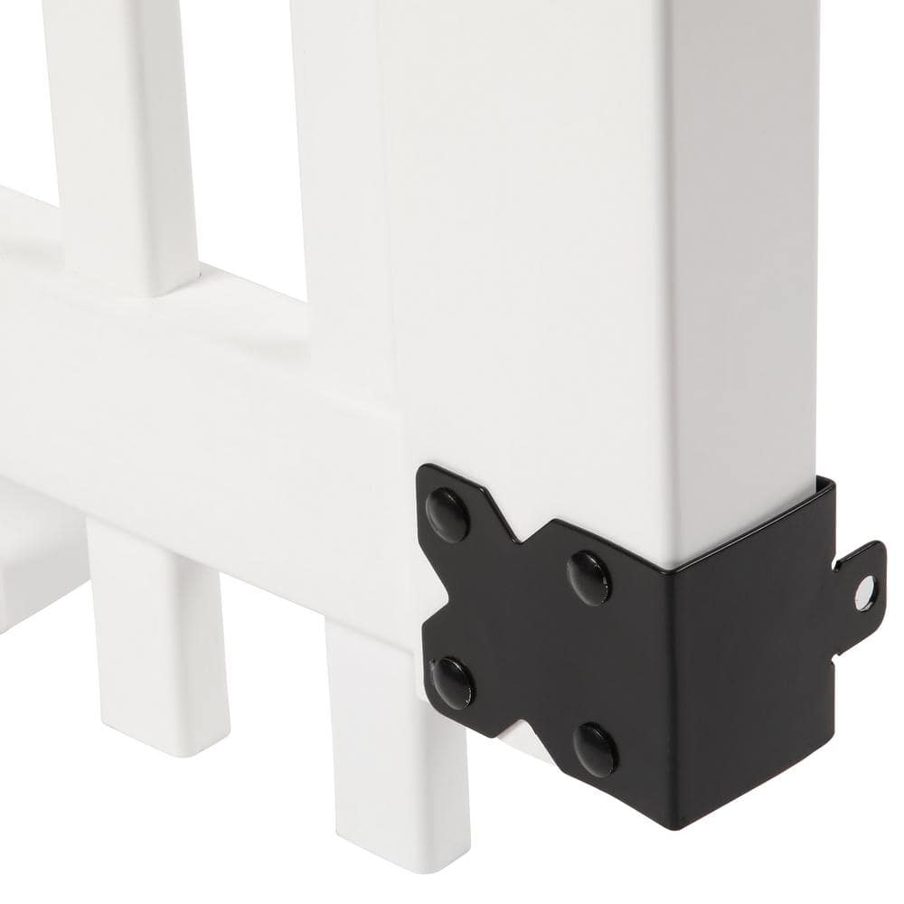 Veranda 4 ft. White Vinyl Chatham Scalloped Top Picket Fence Gate