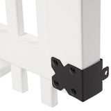 Veranda 4 ft. White Vinyl Chatham Scalloped Top Picket Fence Gate