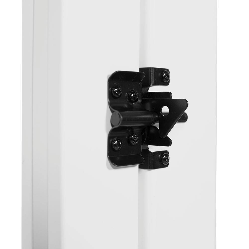 Veranda 4 ft. White Vinyl Chatham Scalloped Top Picket Fence Gate