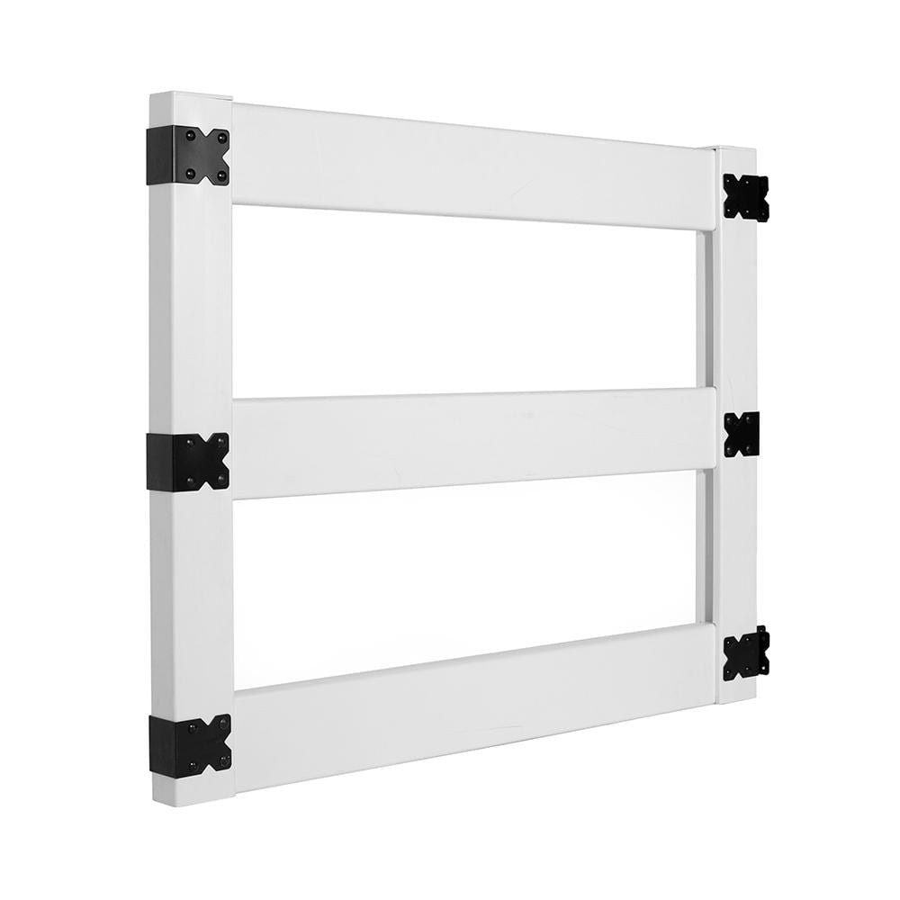 Veranda 3 ft. x 5 ft. 3-Rail Vinyl Ranch Rail Fence Gate Kit