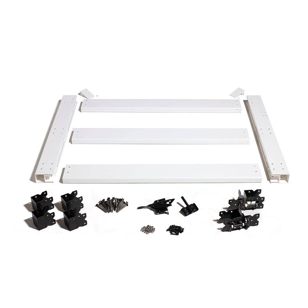 Veranda 3 ft. x 5 ft. 3-Rail Vinyl Ranch Rail Fence Gate Kit
