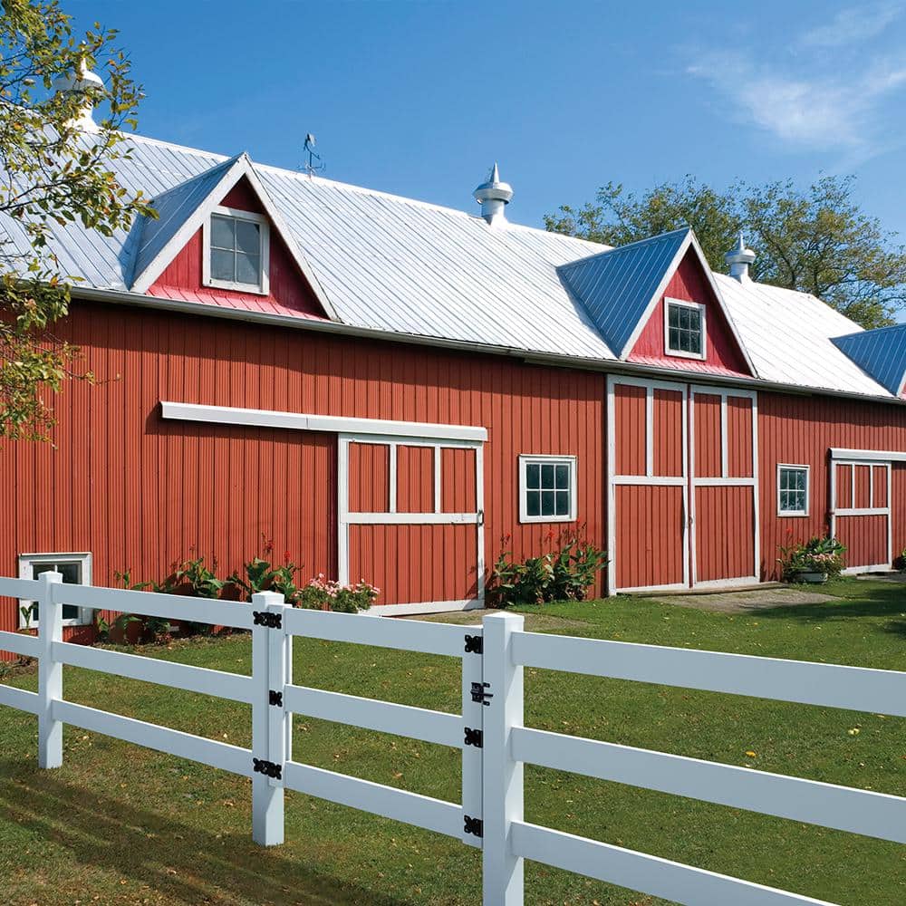 Veranda 3 ft. x 5 ft. 3-Rail Vinyl Ranch Rail Fence Gate Kit