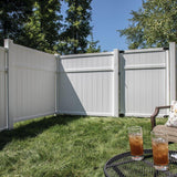 Veranda 4 ft. x 6 ft. Vinyl Framed Fence Gate Kit with White & Black Hardware
