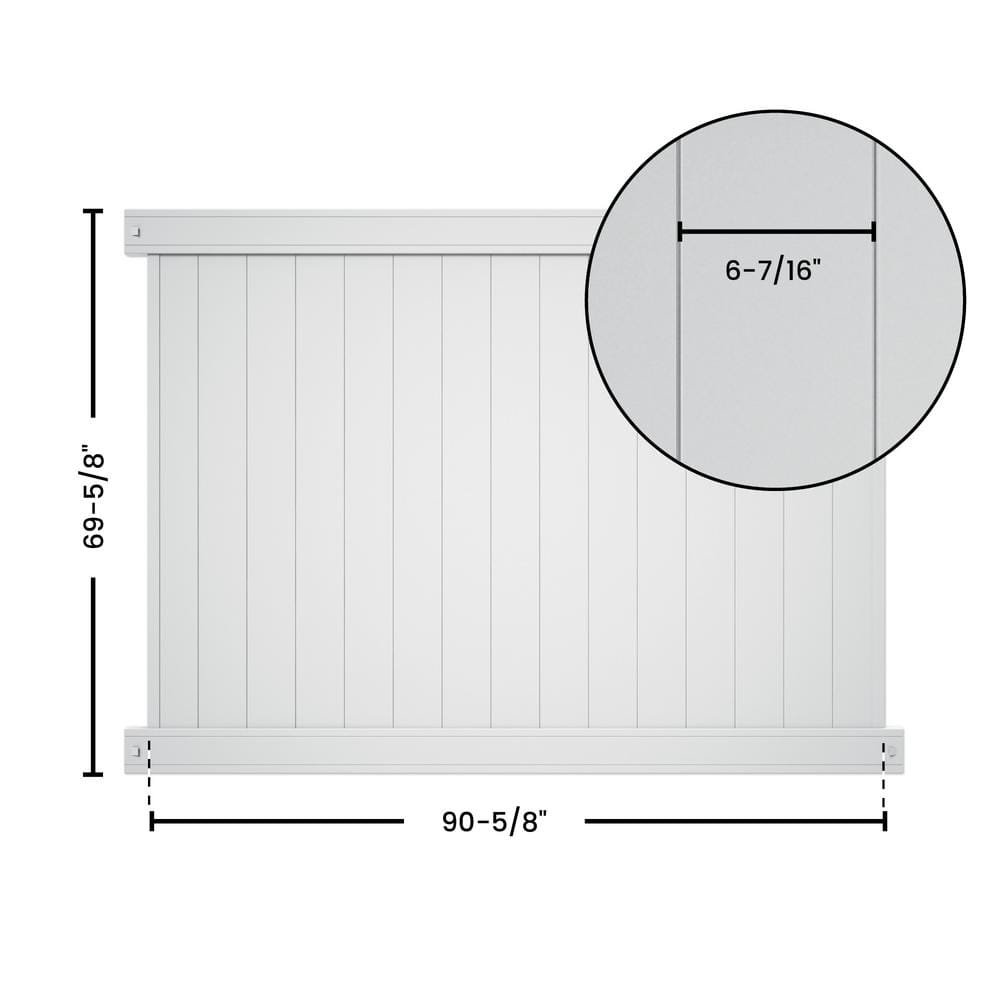 Veranda Pro-Series 6 ft x 8 ft Woodbridge Privacy Vinyl Fence Panel