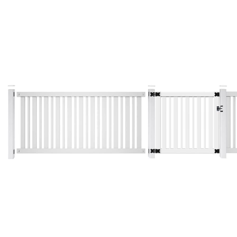 Veranda Pro-Series 4 ft. H x 6 ft. W White Vinyl Lafayette Spaced Picket Fence Panel