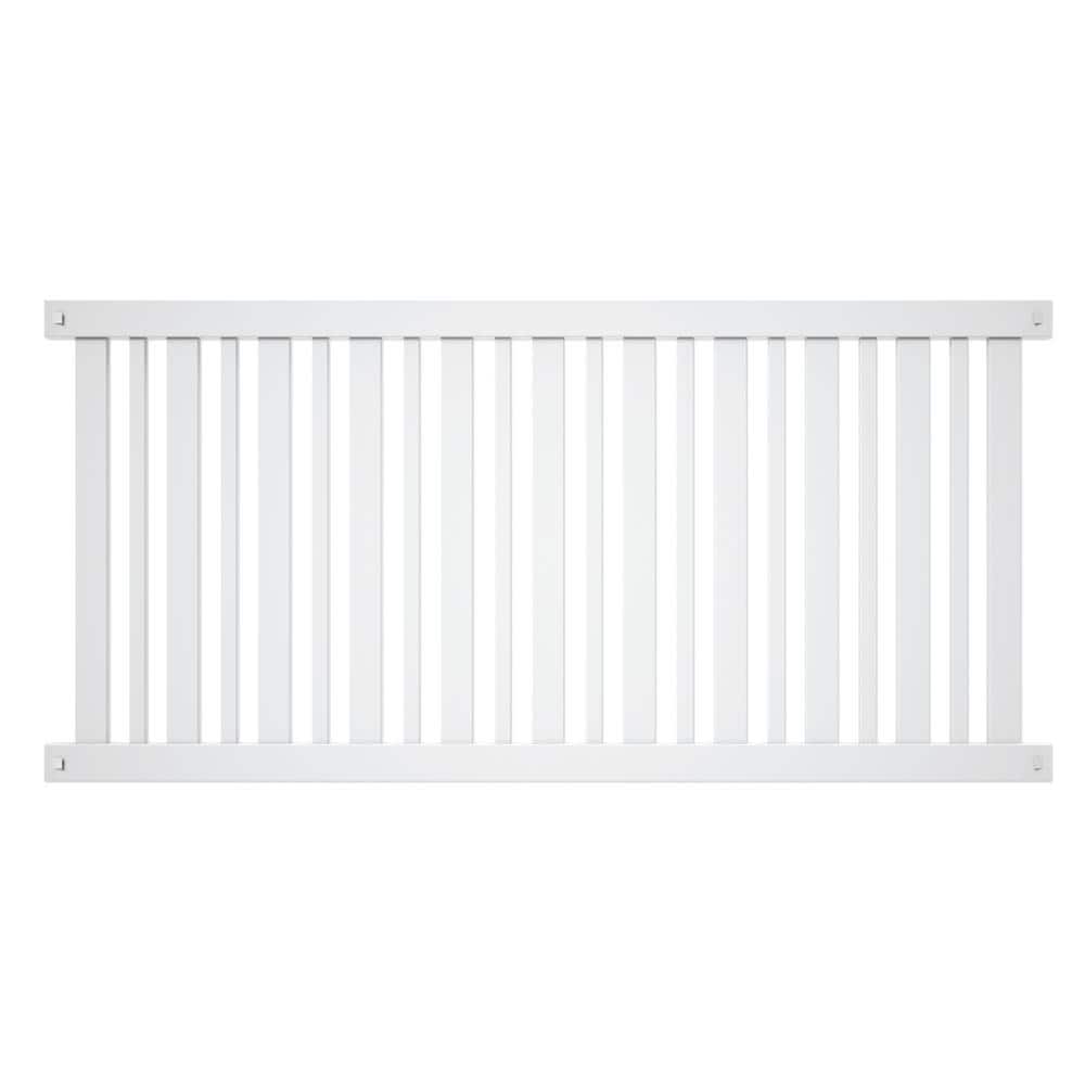 Veranda Pro-Series 4 ft. H x 6 ft. W White Vinyl Lafayette Spaced Picket Fence Panel