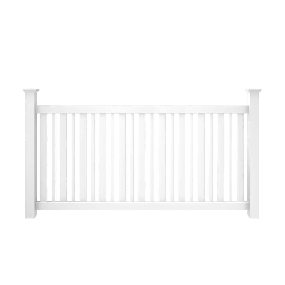 Veranda Pro-Series 4 ft. H x 6 ft. W White Vinyl Lafayette Spaced Picket Fence Panel