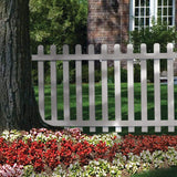 Veranda Glendale 4 ft. H x 8 ft. W White Vinyl Spaced Picket Fence Panel with Pointed Pickets