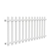 Veranda Glendale 4 ft. H x 8 ft. W White Vinyl Spaced Picket Fence Panel with Pointed Pickets