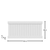 Veranda Linden 4 ft. H x 8 ft. W White Vinyl Privacy Fence Panel (Unassembled)