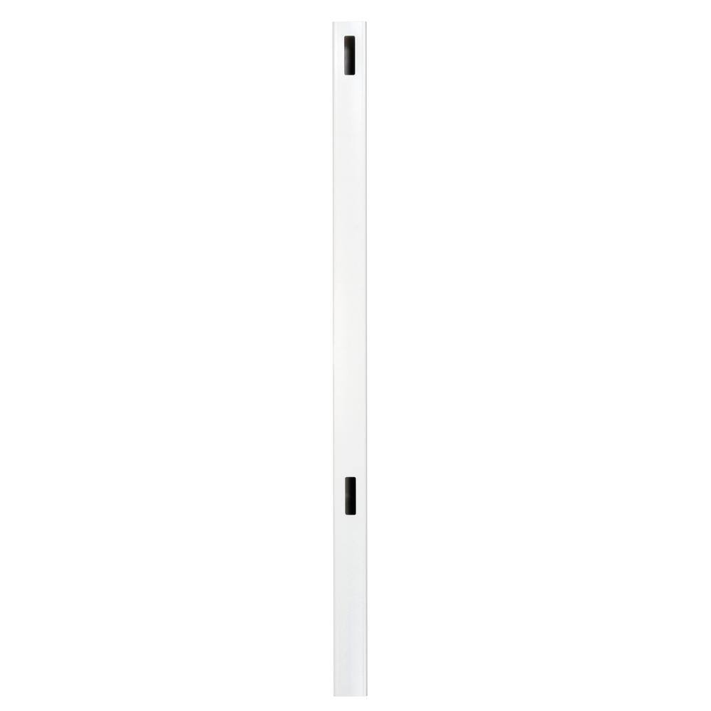 Veranda Pro Series 5x5x8 White Vinyl Woodbridge Routed End Fence Post