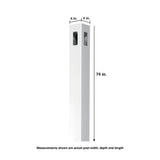 Pro Series 4 in. x 4 in. x 8 ft. White Vinyl Lafayette Spaced Picket Routed Corner Fence Post