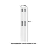 Veranda Pro Series 5 in. x 5 in. x 8 ft. White Vinyl Woodbridge Closed Picket Top Routed Corner Fence Post