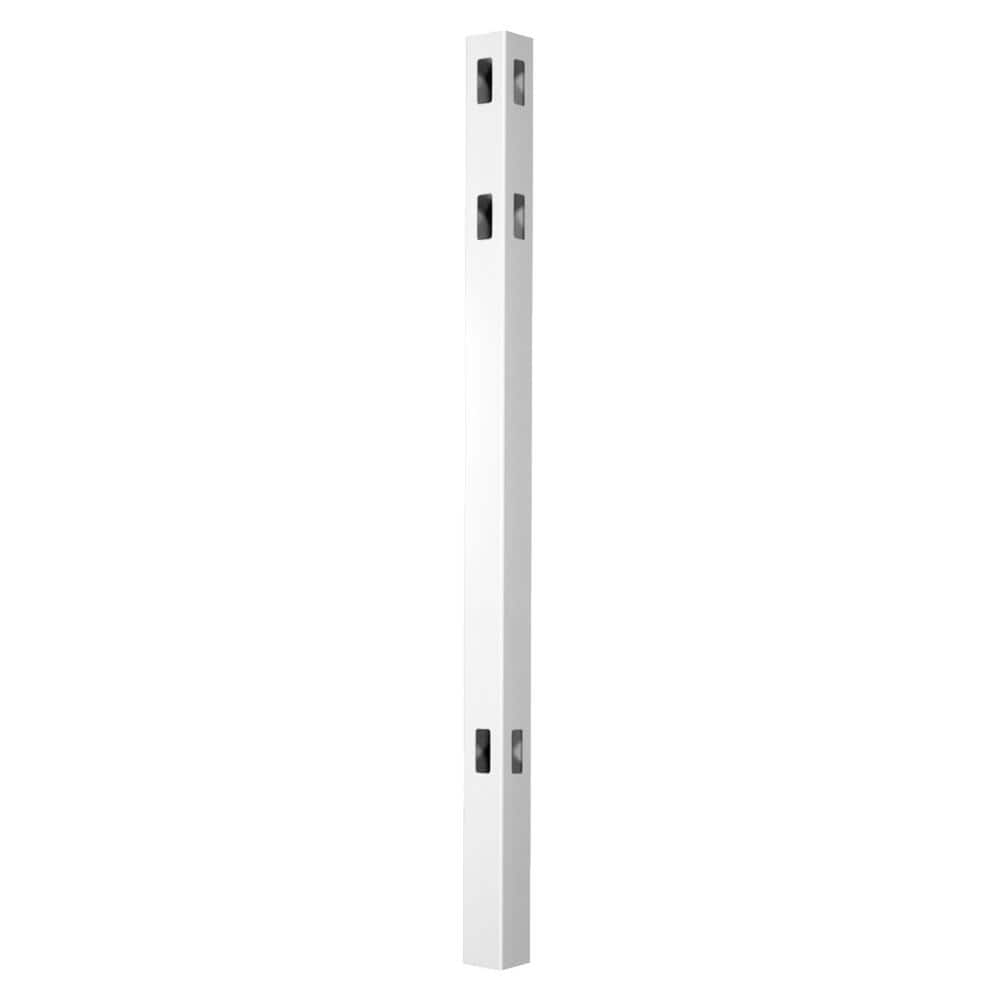 Veranda Pro Series 4x4x8 White Vinyl Lafayette Corner Fence Post